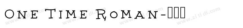 One Time Roman字体转换
